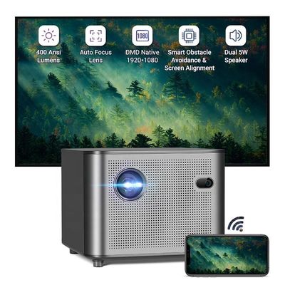 良い値段 エアプレイ 4K WiFi ミニピコ プロジェクター ブルートゥース 400 ANSI 1080P 30DB オンライン
